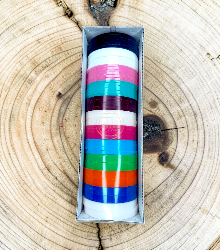 Mixed cut Flat Plastic Bangles 2 cut, 4 cut, 6 cut