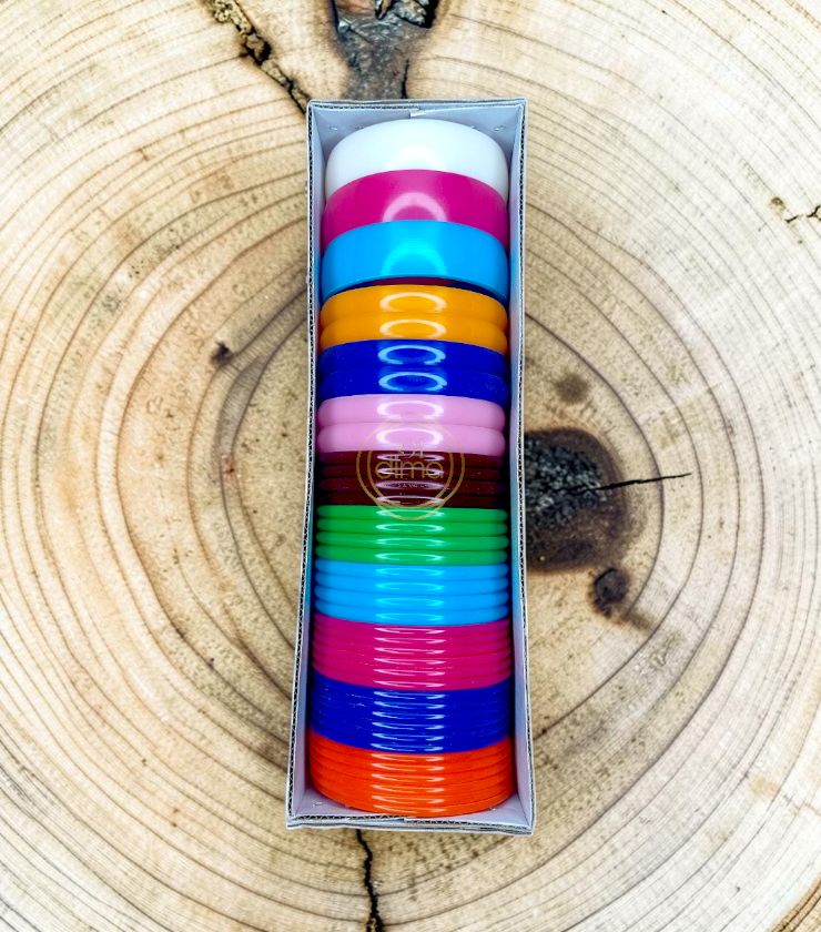 Mixed cut Regular Plastic Bangles 1 cut, 2 cut, 4 cut, 6 cut