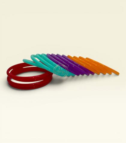 Regular plastic Bangles 4 cut - 1