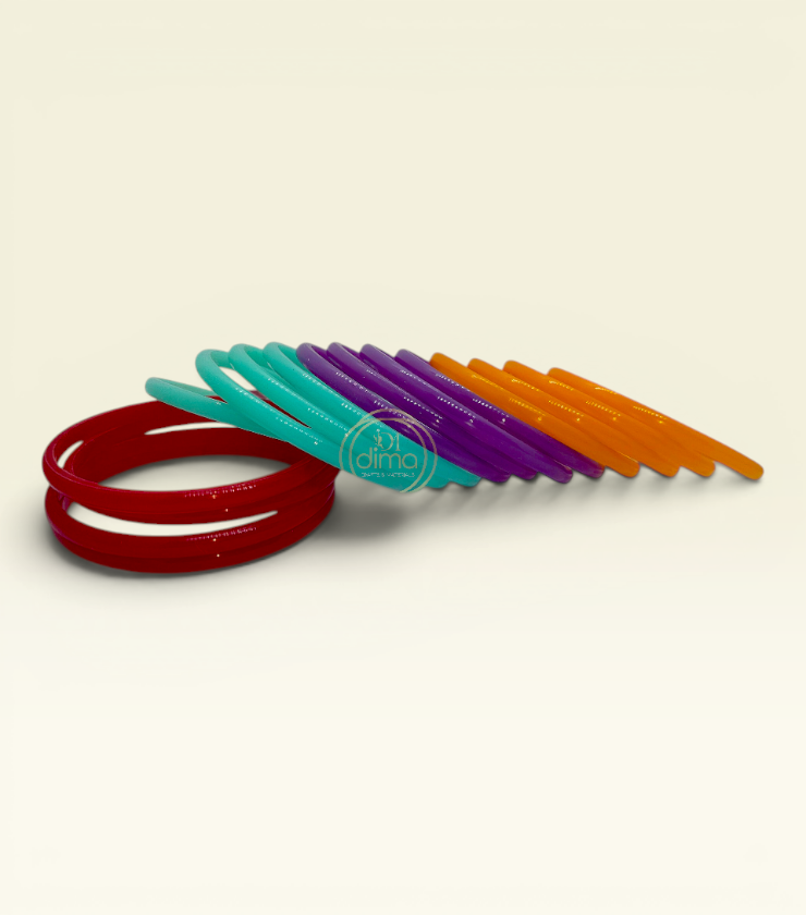 Regular plastic Bangles 4 cut - 1