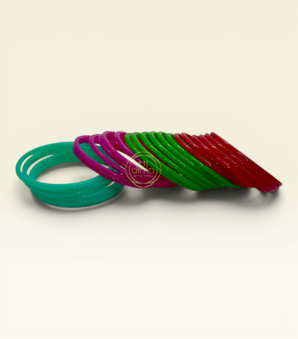 Regular plastic Bangles 6 cut - 1