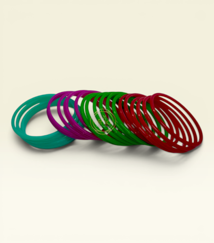 Regular plastic Bangles 6 cut - 2