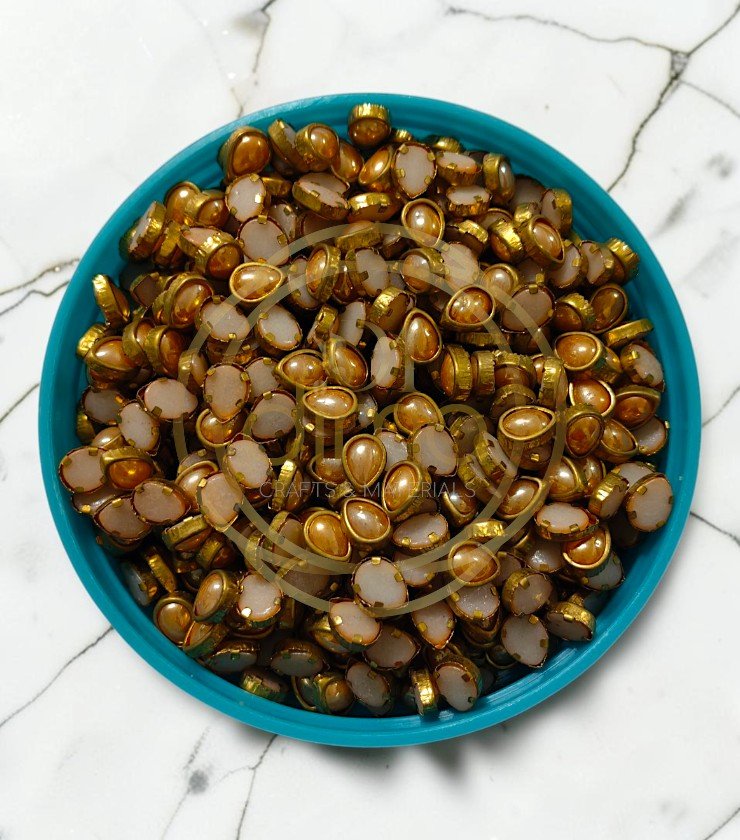 Ceramic Kundan Stones - Drop 8x6