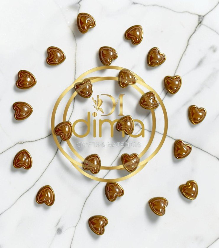 Ceramic Kundan Stones - Heart
