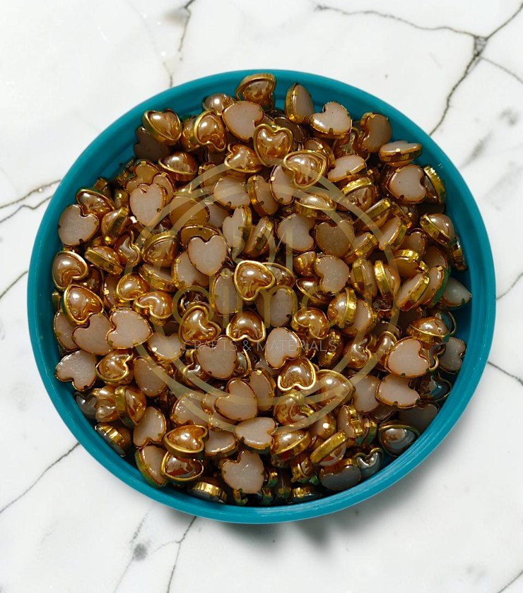 Ceramic Kundan Stones - Heart