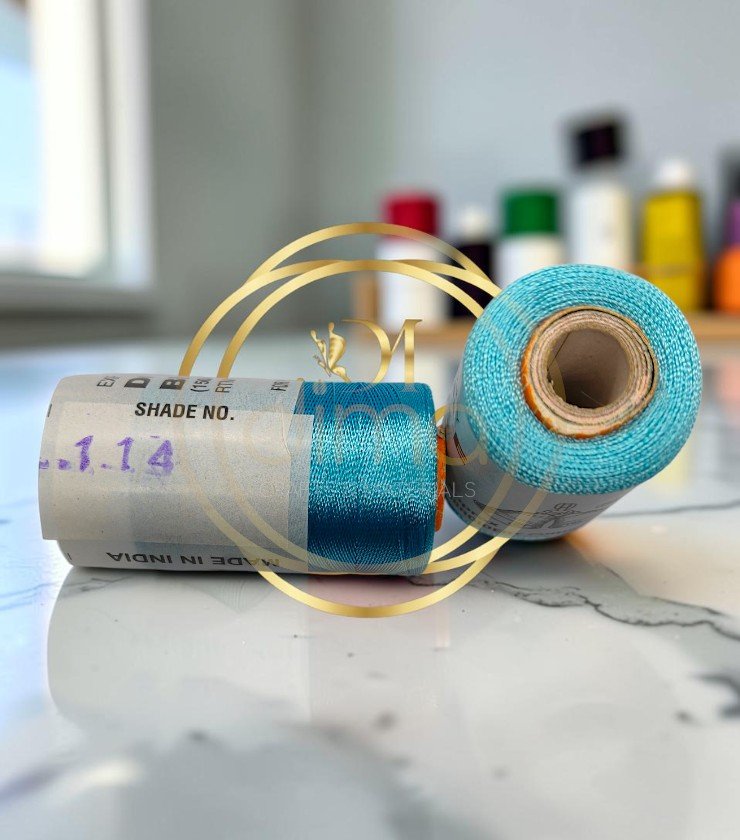 Double Bell Silk Thread Shade No. 114 Turquoise Blue