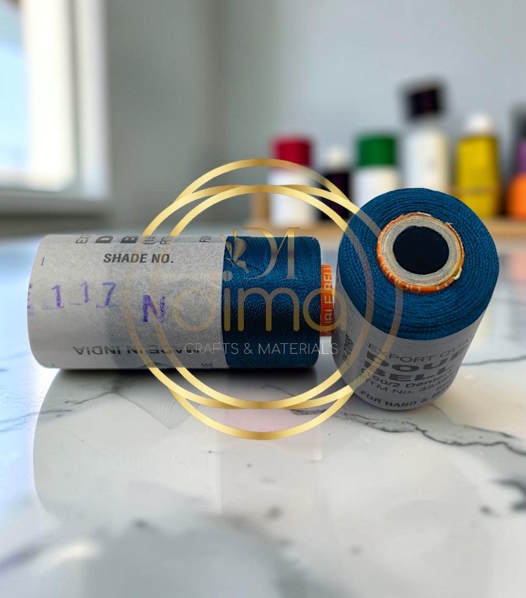 Double Bell Silk Thread Shade No. 117N Petrol Blue