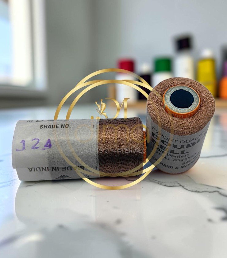 Double Bell Silk Thread Shade No. 124 Chocolate Brown