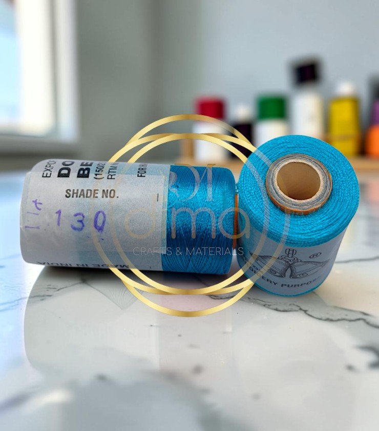 Double Bell Silk Thread Shade No. 130 Cyan Blue