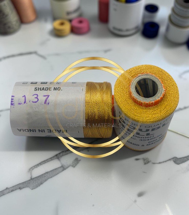 Double Bell Silk Thread Shade No. 137 Golden Mustard