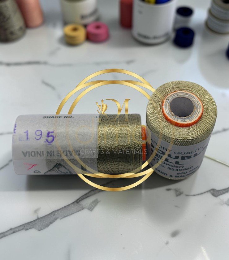 Double Bell Silk Thread Shade No. 195 Khaki Olive