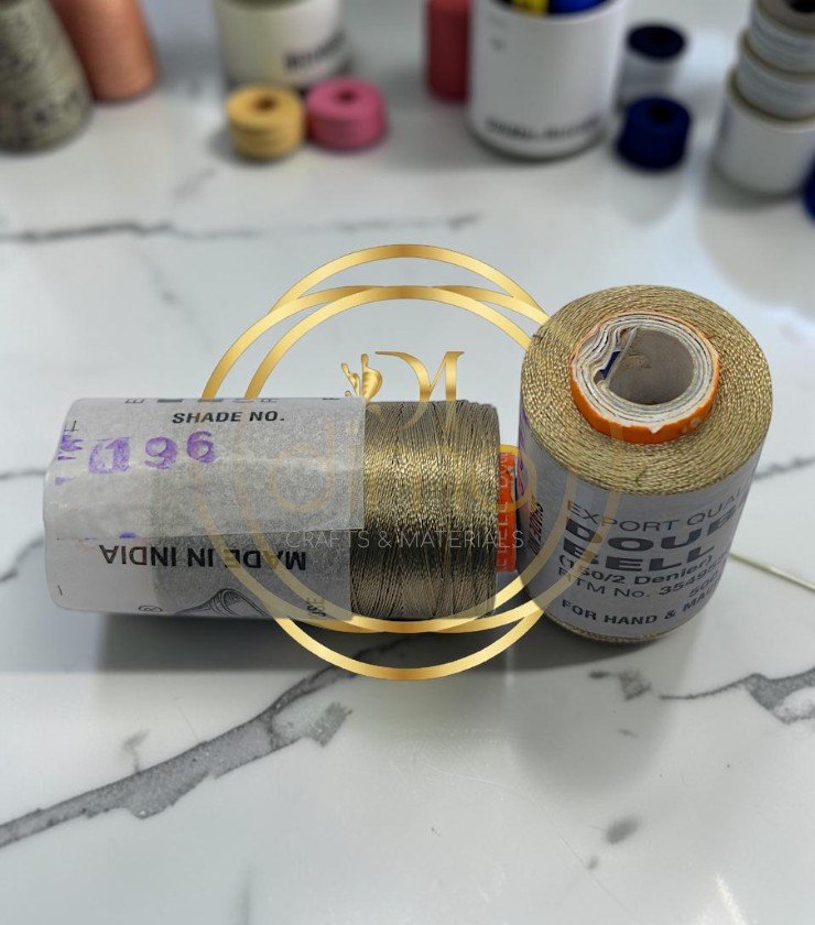 Double Bell Silk Thread Shade No. 196 Khaki Gold