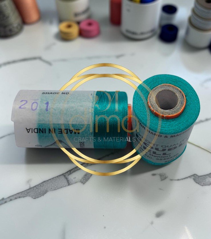Double Bell Silk Thread Shade No. 201 Emerald Teal