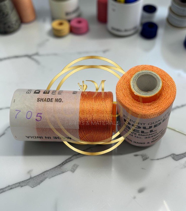 Double Bell Silk Thread Shade No. 705 Rust Orange