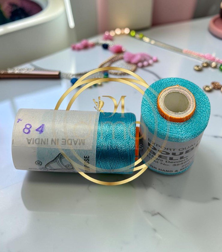 Double Bell Silk Thread Shade No. 84 Turquoise Blue