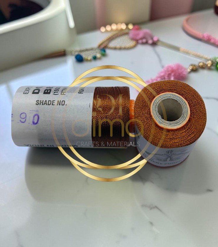 Double Bell Silk Thread Shade No. 90 Chestnut Brown