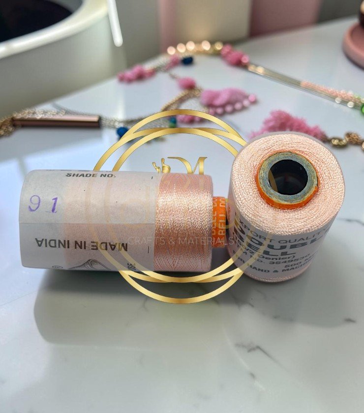 Double Bell Silk Thread Shade No. 91 Peach Pink