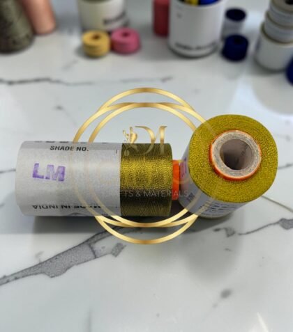 Double Bell Silk Thread Shade LM Olive Gold