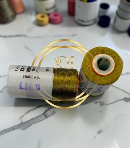 Double Bell Silk Thread Shade LMD Deep Olive Gold