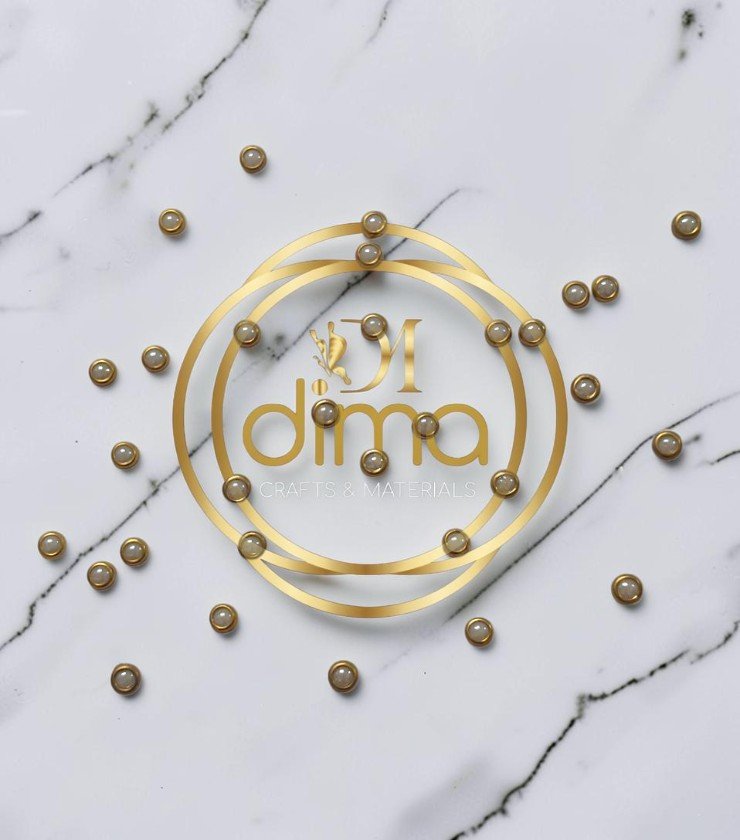 White Pearl Kundan Stone - Round 3mm