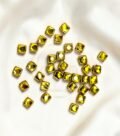 Glossy Square Shape Kundan Stones Lemon Yellow Color 02