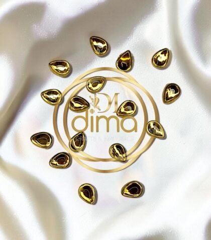 Kundan Stones Drop Shape 6X4MM Gold Color 01