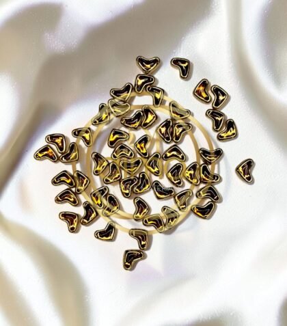 Kundan Stones Heart Shape Gold Color 02