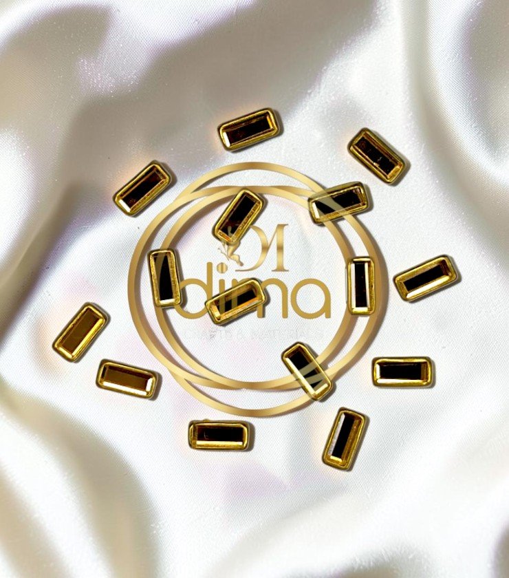 Kundan Stones Rectangle Shape Big Gold Color 01