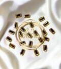 Kundan Stones Rectangle Shape Small Gold Color 01