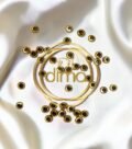 Kundan Stones Round Shape 3MM Gold Color 02