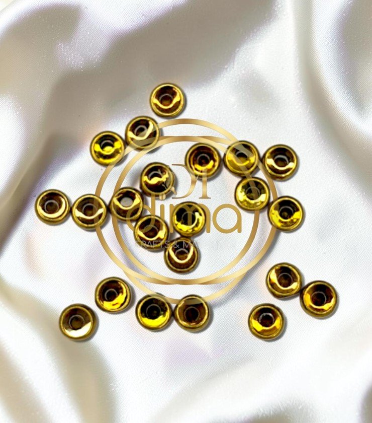 Kundan Stones Round Shape 4MM Gold Color 01