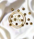 Kundan Stones Round Shape 5MM Gold Color 01