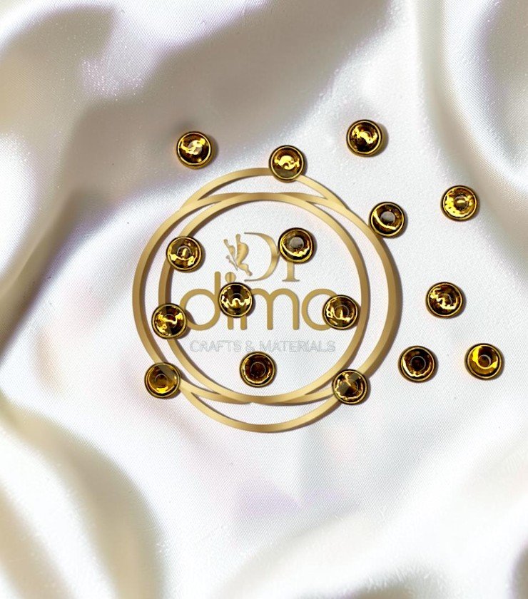 Kundan Stones Round Shape 5MM Gold Color 01