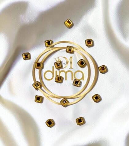 Kundan Stones Square Shape 2X2MM Gold Color 01