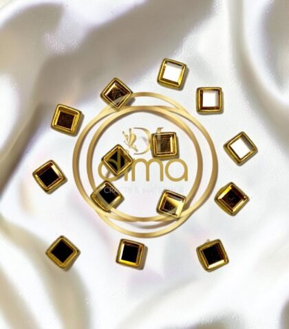 Kundan Stones Square Shape 6X6MM Gold Color 01