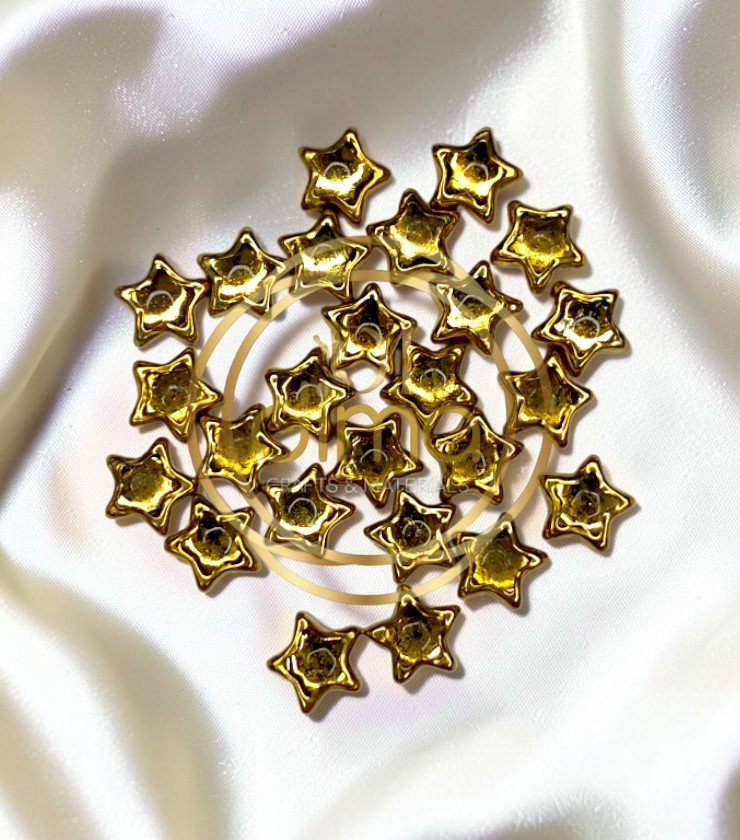 Kundan Stones Star Shape Small Gold Color 02
