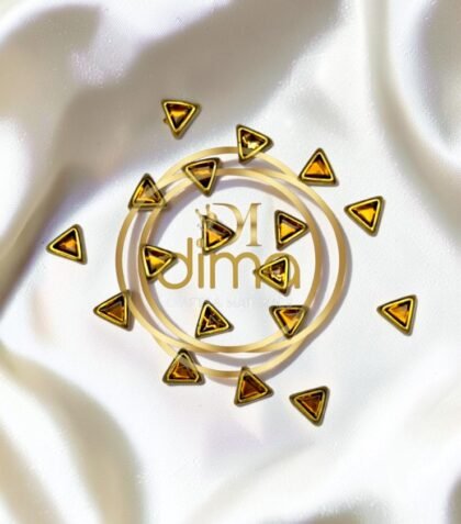 Kundan Stones Triangle Shape Small Gold Color 01