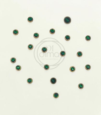 Glossy-Round-4mm-Kundan-Stones-Dark-Green-2