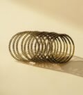 Metal Full Bead Bangles Gold 1