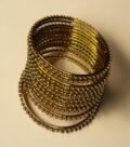 Metal Full Bead Bangles Gold 2