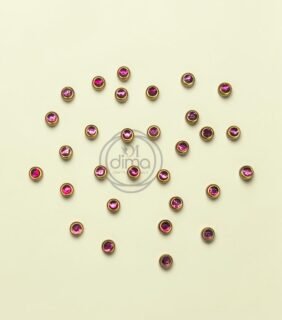 3mm Round Glossy Kundan Stones